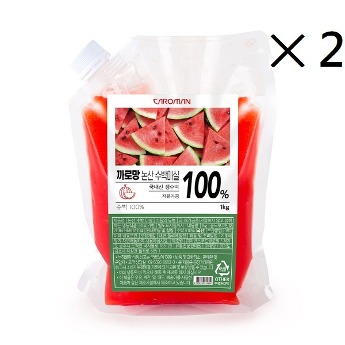 논산 수박마실 100% 1kg 2개세트 [ 까로망 ]