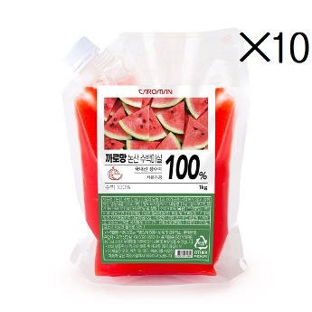 논산 수박마실 100% 1kg 10개세트 [ 까로망 ]